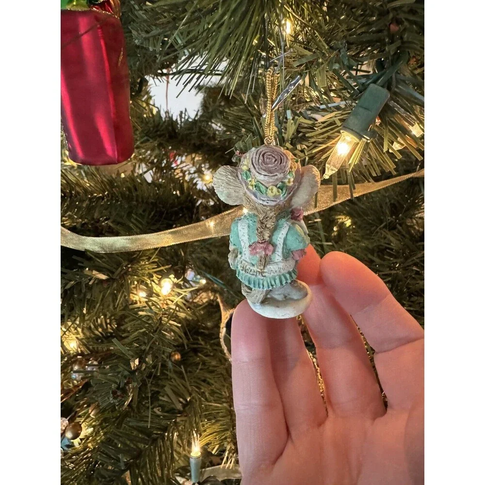 VINTAGE UNITED DESIGN ITTY BITTY CHRISTMAS ORNAMENTS 1986 MOUSE